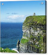 Cliffs Of Moher Castle Ireland Acrylic Print