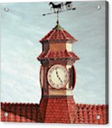 Clock Weathervane, Longview Farm Acrylic Print