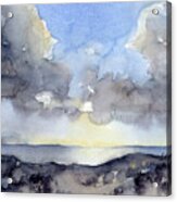 Clouds Over The Sea Acrylic Print