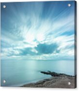 Cloudy Horizon Over The Sea Acrylic Print