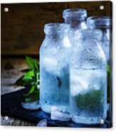 Cold Mineral Water With Ice Acrylic Print