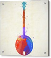 Color Splash Banjo Acrylic Print