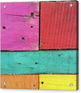 Colorful Boards In The Caribbean Acrylic Print