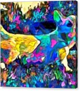 Colorful Dachshund Friend Acrylic Print