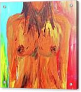 Colorful Female Nude Acrylic Print