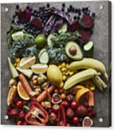 Colorful Fruits And Vegetables Acrylic Print