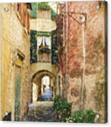 Colorful Italian Slice Of Life Lake Garda Italy Acrylic Print