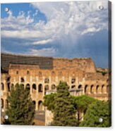 Colosseum At Sunset Acrylic Print