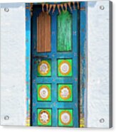 Colourful Rural Indian House Door Acrylic Print