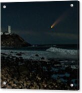 Comet Neowise Montauk Lighthouse Acrylic Print
