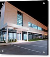 Commercial Real Estate At Night Acrylic Print