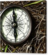 Compass On Forest Ground Acrylic Print