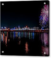 Coney Island At Night Acrylic Print