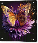 Copper Butterfly Explosion Acrylic Print