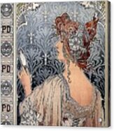 Corsets Bruxelles - Art Nouveau Poster - Vintage Advertising Poster Acrylic Print