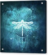 Cosmic Boho Dragonfly Acrylic Print