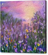 Cottage Garden At Dawn Acrylic Print