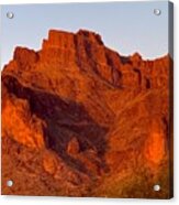 Cougar Shadow Catching Its Prey On The Superstition Mountains Acrylic Print