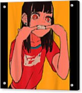 Cute Anime Girl Lofi Aesthetic Retro 90s Japanese Waifu Kawaii, an