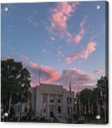 Courthouse With Flags Acrylic Print