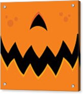 Crazy Pumpkin Jack-o-lantern Mouth Acrylic Print