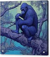 Cross River Gorilla Acrylic Print