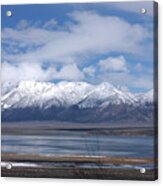 Crowley Lake - Winter - Sierra Nevada Mt. Range Acrylic Print