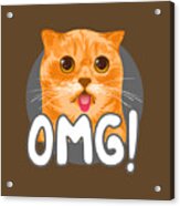 Cute Omg Cat Acrylic Print