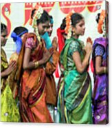 Dancing Indian Girls Acrylic Print