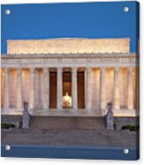 Dawn At Lincoln Memorial Acrylic Print