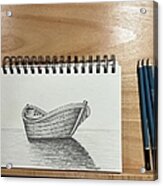 Day 130 Boat Sketch Acrylic Print