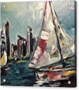 Daytime Sailing Chicago Acrylic Print