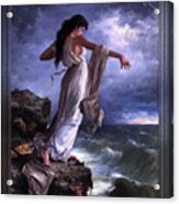 Death Of Sappho By Miguel Carbonell Selva Acrylic Print