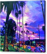 Deep City Sunset Acrylic Print