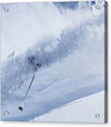 Deep Powder Skier - Snowbird, Utah - Img_5472e Acrylic Print
