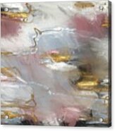 Depth Of Puddles Painterly Abstract 2 Acrylic Print