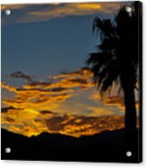Desert Afterglow On Santa Rosa And San Jacinto Mountains In California Acrylic Print