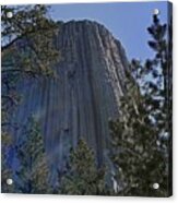 Devil's Tower Ray Of Hope Acrylic Print
