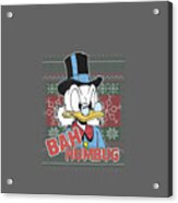 Disney Christmas Scrooge Mcduck Bah Humbug Acrylic Print