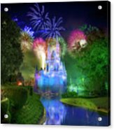 Disney's Fantasy In The Sky Fireworks Acrylic Print