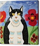 Diwali Tux Cat Acrylic Print
