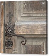 Door Latch To An Historic Spanish Mission Acrylic Print