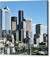 Downtown Seattle From The Waterfront Acrylic Print