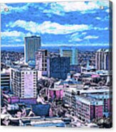 Downtown Tallahassee, Florida - Impressionist Painting Acrylic Print