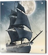 Dragons Of The Seas - The Spirit Of The Pirate Ship Acrylic Print