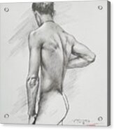 Drawing  Male Nude #20925 Acrylic Print