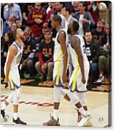 Draymond Green, Stephen Curry, And Kevin Durant Acrylic Print