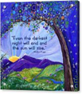 Dreaming Tree With Quote #2 Acrylic Print
