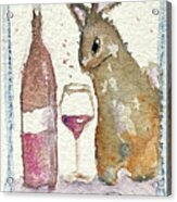 Drunk Bunny Acrylic Print