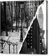 Dual Torn Collection - Montmartre Manhattan Acrylic Print